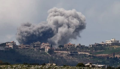 smoke rises following an airstrike in lebanon as seen from israeli side of the border april 11 2026 photo reuters