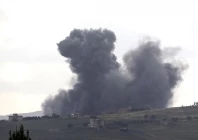 smoke billows from southern lebanon following an israeli strike as seen from marjeyoun lebanon may 15 2026 photo reuters