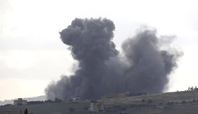smoke billows from southern lebanon following an israeli strike as seen from marjeyoun lebanon may 15 2026 photo reuters