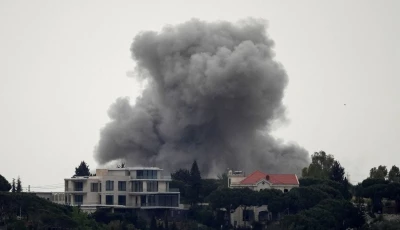 smoke rises following an israeli strike in zebdin lebanon may 18 2026 photo reuters