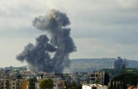 smoke rises from the site of israeli airstrikes that targeted the southern lebanese village of habbouch on may 1 2026 photo afp