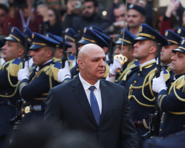 lebanon s army chief joseph aoun walks after being elected as the country s president at the parliament building in beirut lebanon january 9 2025 reuters