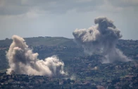smoke rises following explosions in southern lebanon near the israel lebanon border as seen from northern israel april 28 2026 reuters