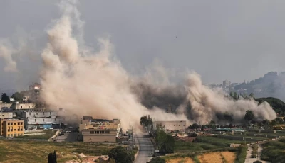 smoke billows following an israeli strike in nabatieh lebanon may 26 2026 reuters