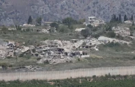 the remains of buildings in southern lebanon as seen from the israeli side of the israel lebanon border in northern israel june 10 2026 reuters