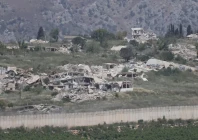 the remains of buildings in southern lebanon as seen from the israeli side of the israel lebanon border in northern israel june 10 2026 reuters