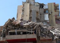 rescuers work at the site of an israeli strike that took place yesterday in the southern suburbs of beirut lebanon may 7 2026 reuters