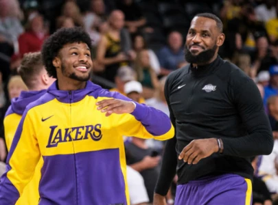lebron james and bronny make nba history as first father son duo to play for the lakers