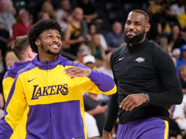 lebron james and bronny make nba history as first father son duo to play for the lakers
