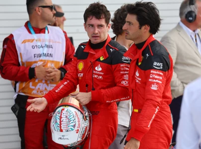 ferrari vs ferrari charles leclerc slams carlos sainz jr after spanish gp incident