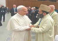 maulana khabir azad shakes hands with pope leo during a meeting in the vatican city photo express maulana khabir azad shakes hands with pope leo during a meeting in the vatican city photo express