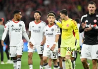 bayer 04 leverkusen s players celebrate after the end of the german first division bundesliga match photo afp bayer 04 leverkusen s players celebrate after the end of the german first division bundesliga match photo afp