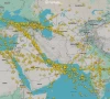 empty airspace over iran during a temporary closure of the country s airspace amid concerns about possible military action between the united states and iran in this screengrab obtained from the internet on january 14 2026 photo reuters