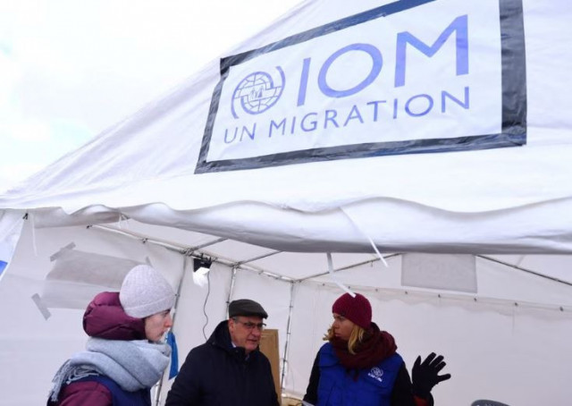 director general of the international organization for migration iom antonio vitorino visits an information booth at the border checkpoint where people are crossing the border from ukraine to poland after fleeing the russian invasion of ukraine in medyka poland march 10 2022 photo reuters director general of the international organization for migration iom antonio vitorino visits an information booth at the border checkpoint where people are crossing the border from ukraine to poland after fleeing the russian invasion of ukraine in medyka poland march 10 2022 photo reuters