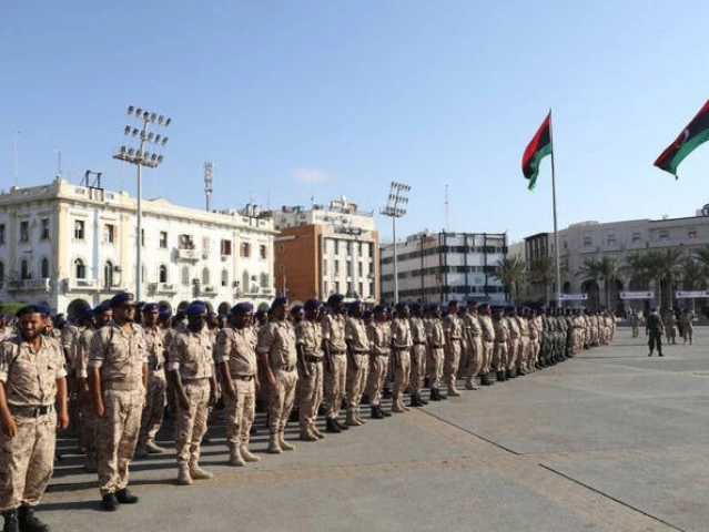 libyan soldiers take part in a military parade in the capital tripoli photo afp libyan soldiers take part in a military parade in the capital tripoli photo afp