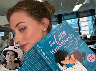 lili reinhart enters off campus helmet discourse and fans can t stop laughing