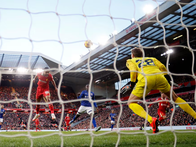 Liverpool's Cody Gakpo scores their fourth goal. Photo: Reuters