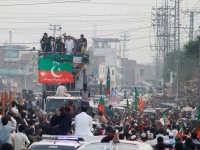 khyber pakhtunkhwa cm sohail afridi addresses supporters during a protest march by pti on the outskirts of peshawar on october 9 2026 photo reuters