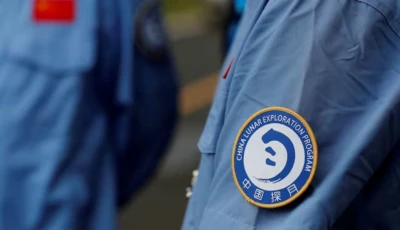 a badge of china lunar exploration program is seen on an employee s uniform at wenchang space launch center in hainan province china november 23 2020 reuters a badge of china lunar exploration program is seen on an employee s uniform at wenchang space launch center in hainan province china november 23 2020 reuters