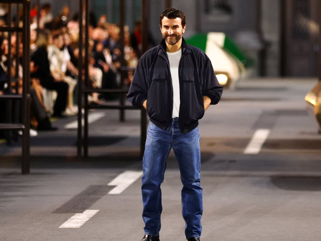Designer Nicolas Ghesquiere appears on the runway of his Spring/Summer 2027 collection show for fashion house Louis Vuitton during Paris Fashion Week in Paris, France, October 6, 2026. PHOTO: Reuters