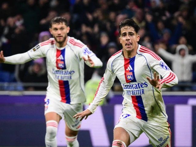 olympique lyonnais forward afonso moreira celebrates after scoring his team s second goal during the french l1 match against rc strasbourg alsace at the parc olympique lyonnais stadium in decines charpieu central eastern france on october 26 2025 photo afp olympique lyonnais forward afonso moreira celebrates after scoring his team s second goal during the french l1 match against rc strasbourg alsace at the parc olympique lyonnais stadium in decines charpieu central eastern france on october 26 2025 photo afp