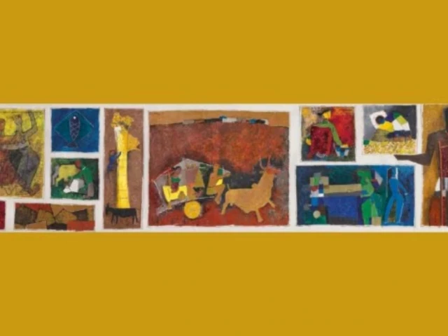 mf husain s untitled gram yatra sold for 13 8 million at a christie s auction in new york on march 19 photo courtesy christie s mf husain s untitled gram yatra sold for 13 8 million at a christie s auction in new york on march 19 photo courtesy christie s