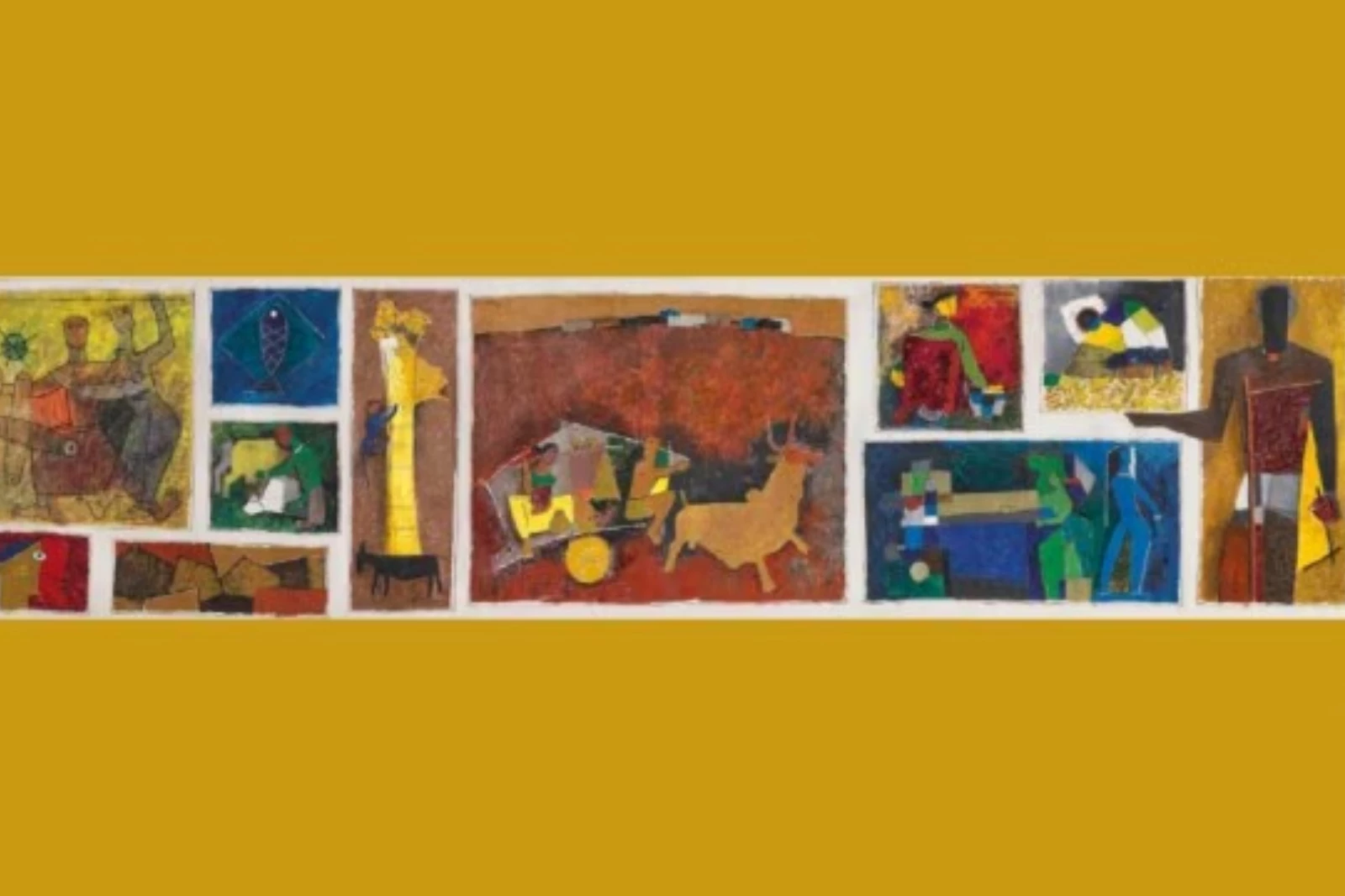 mf husain s untitled gram yatra sold for 13 8 million at a christie s auction in new york on march 19 photo courtesy christie s mf husain s untitled gram yatra sold for 13 8 million at a christie s auction in new york on march 19 photo courtesy christie s