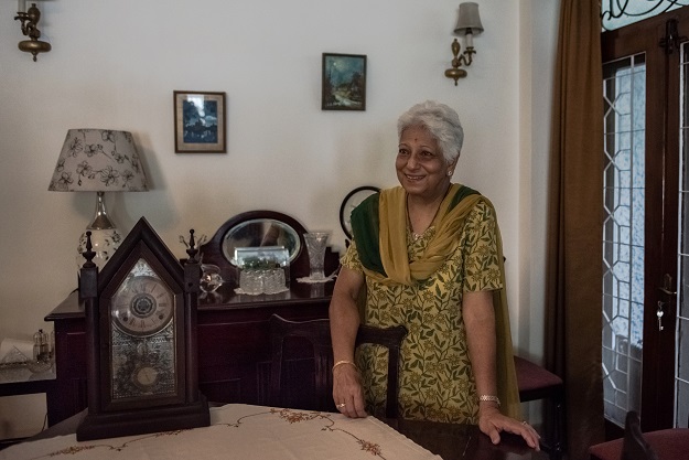 Madhu Sondhi, 75, was five years old and living in Lahore when partition came and the Indian railway company offered her engineer father a choice of moving to India or staying in what is now Pakistan. PHOTO: AFP