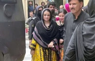 baloch yakjehti committee leader mahrang baloch is being escorted by police personnel during her appearance at an anti terrorism court in quetta on july 8 2025 photo ppi