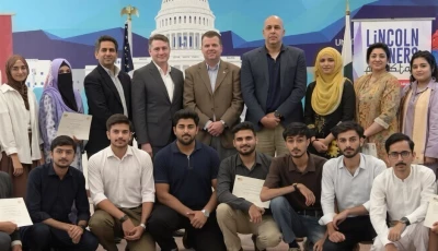 the programme delivered in collaboration with pakistani technology firm azcorps brought together participants and trainers from six lincoln corners across pakistan for a closing ceremony at lincoln corner islamabad photo us embassy pakistan fb page