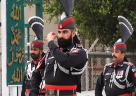 victory celebrated at wagah border citizens shower flowers on rangers as india skips ceremony victory celebrated at wagah border citizens shower flowers on rangers as india skips ceremony