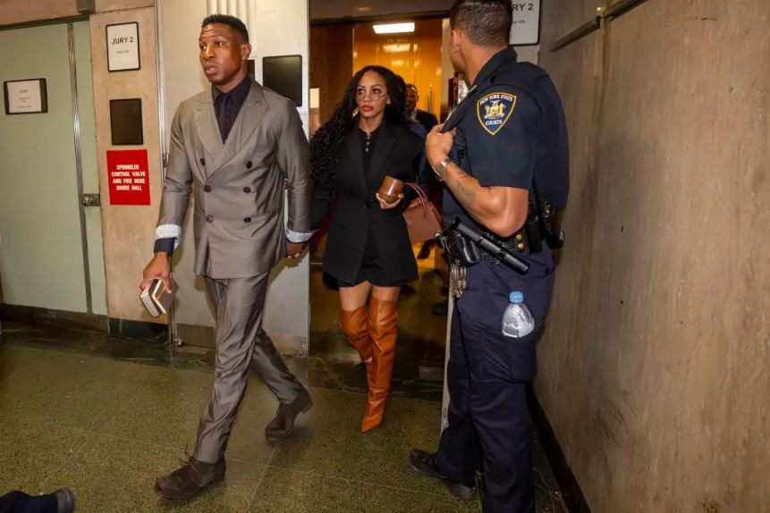 Majors arrived in court with his current girlfriend, actor Meagan Good. (Image courtesy: Page Six)