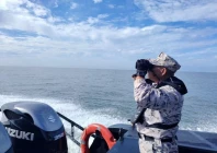 a staff member of the malaysian maritime enforcement agency searches for victims of a boat from buthidaung myanmar that sank near the malaysia thailand border during a search and rescue operation close to langkawi malaysia november 9 2025 photo reuters