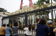 members of the media outside former malaysian prime minister najib razak s house as malaysia s king agreed to allow the jailed former prime minister to serve the remainder of his sentence under house arrest in kuala lumpur malaysia september 18 2026 photo reuters