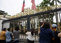 members of the media outside former malaysian prime minister najib razak s house as malaysia s king agreed to allow the jailed former prime minister to serve the remainder of his sentence under house arrest in kuala lumpur malaysia september 18 2026 photo reuters