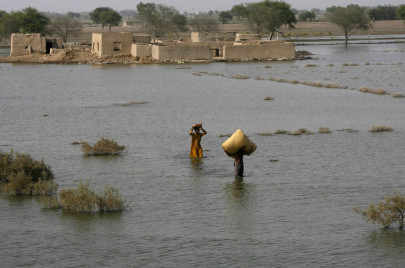 sehwan airport hit by torrents