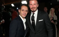 david beckham publicly congratulates marc anthony on baby news amid beckham family feud