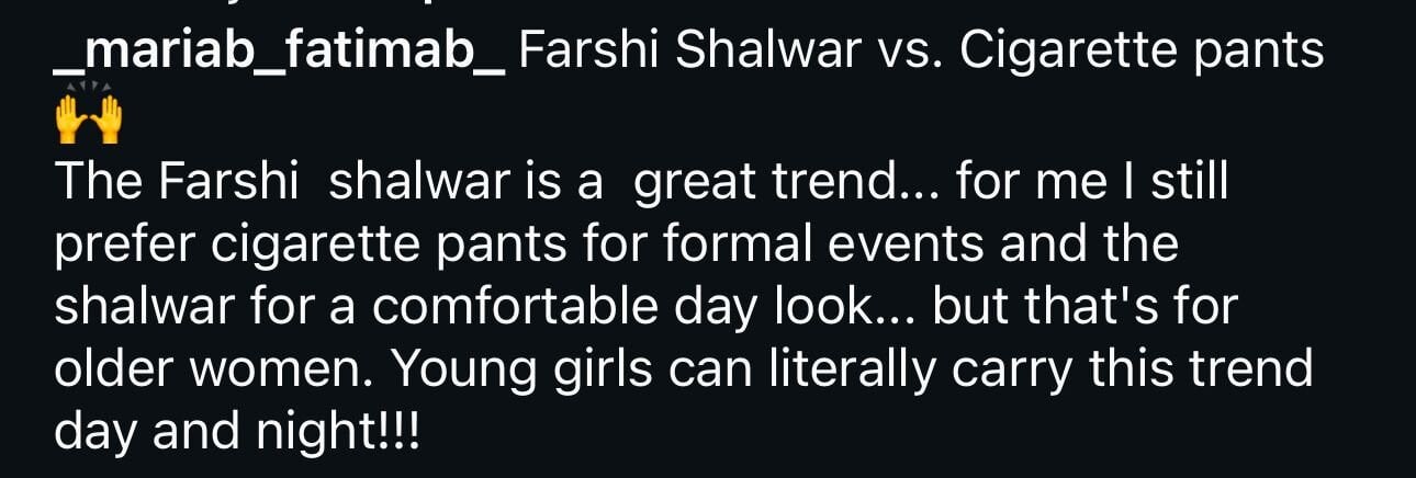 Unlike Maria B, HSY Thinks the Farshi Shalwar Trend is For Everyone