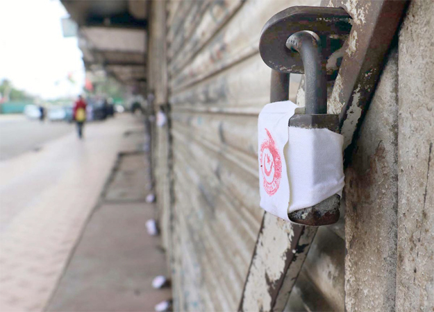 All the markets and shops in Saddar along the procession route have been closed. PHOTO: ONLINE