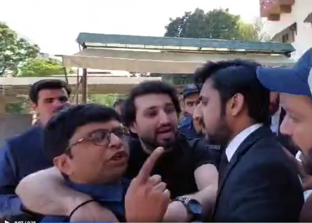 journalist allegedly manhandled by marwat s associates for asking tough question journalist allegedly manhandled by marwat s associates for asking tough question