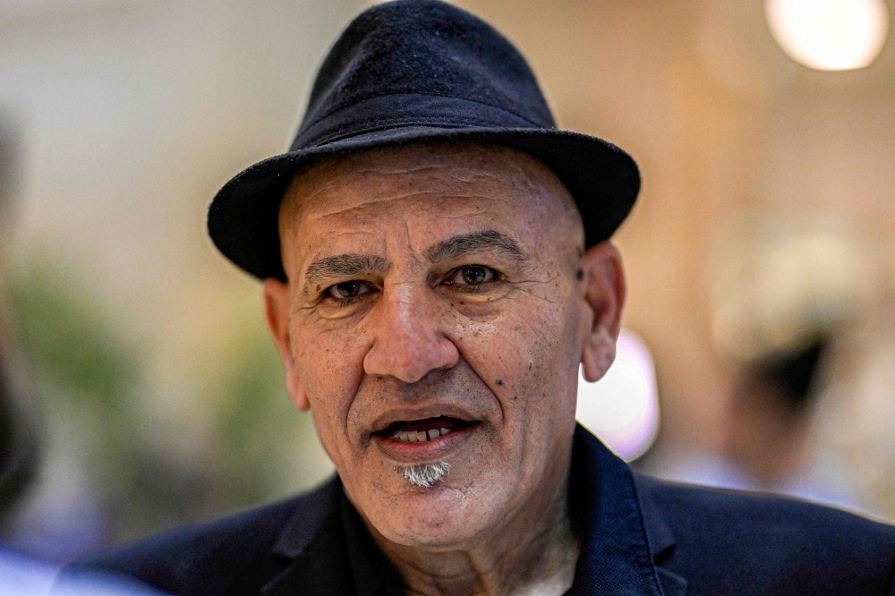 palestinian film director rashid masharawi at the opening ceremony of the eighth edition of the aswan international women film festival in egypt s southern city of aswan on april 20 2024 courtesy afp