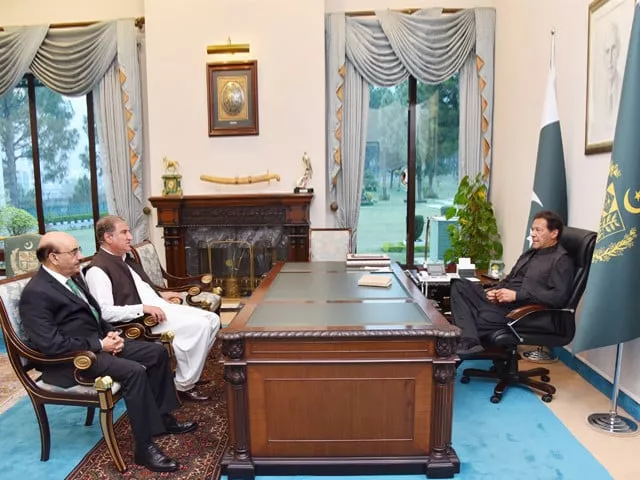 pakistan s ambassador designate to united states masood khan called on prime minister imran khan on march 14 photo pid pakistan s ambassador designate to united states masood khan called on prime minister imran khan on march 14 photo pid