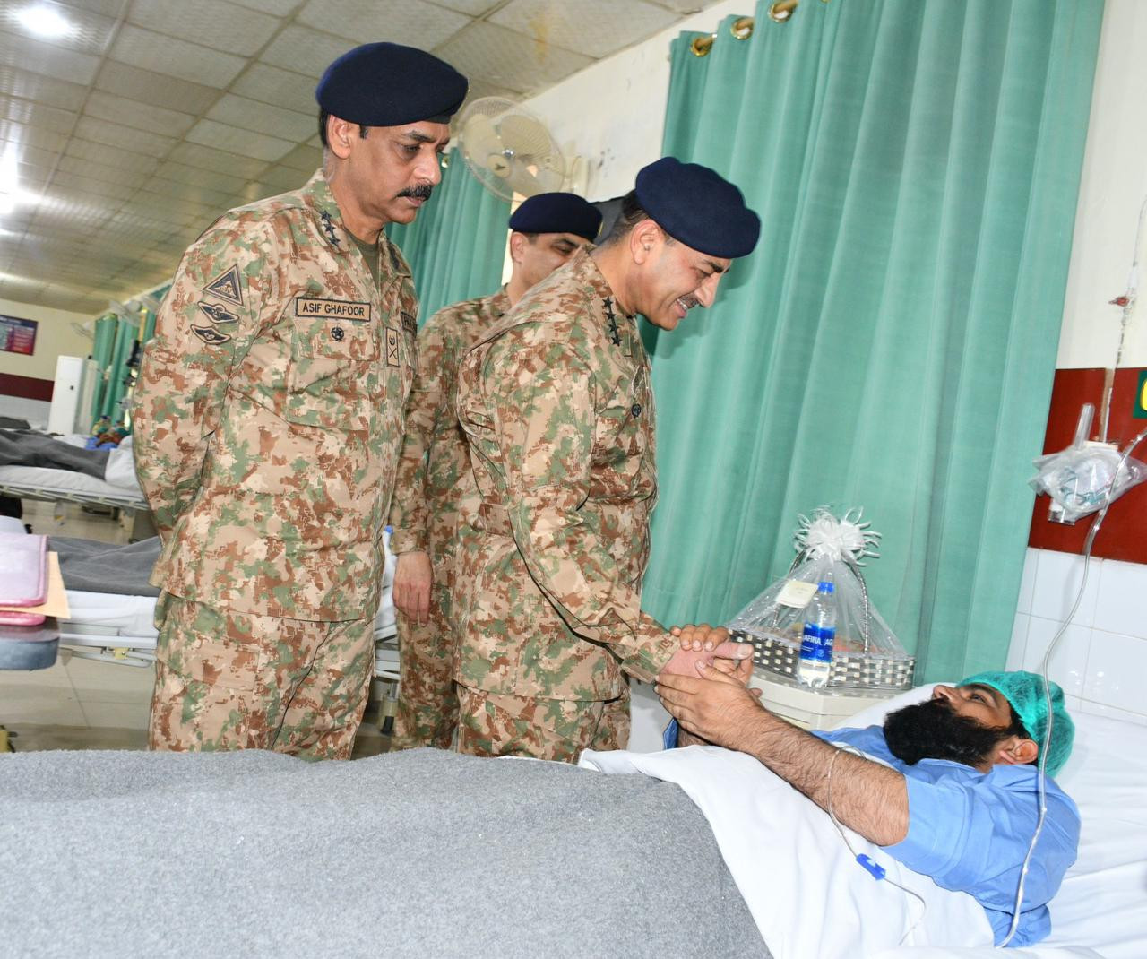 chief of army staff coas general syed asim munir visited cmh quetta on saturday to express solidarity with the injured and the families of the victims photo ispr