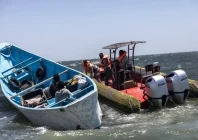 the mauritanian coast guard carrying out a rescue operation on april 23 2026 file photo afp