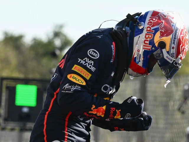 red bull racing s dutch driver max verstappen celebrates his pole position after the qualifying session ahead of the italian formula one grand prix photo afp red bull racing s dutch driver max verstappen celebrates his pole position after the qualifying session ahead of the italian formula one grand prix photo afp