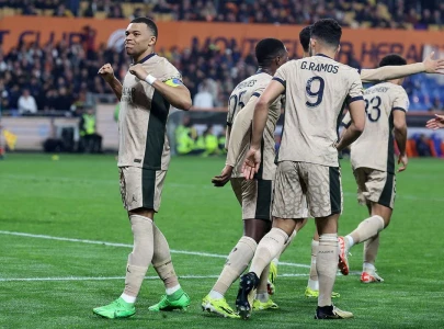 mbappe bags hat trick as psg hit six mbappe bags hat trick as psg hit six