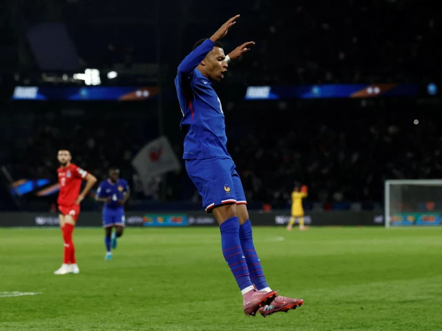 france s kylian mbappe celebrates scoring their first goal against azerbaijan during their fifa world cup uefa qualifiers group d match photo reuters france s kylian mbappe celebrates scoring their first goal against azerbaijan during their fifa world cup uefa qualifiers group d match photo reuters