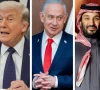a collage showing us president donald trump israeli prime minister benjamin netanyahu and saudi crown prince mohammed bin salman a collage showing us president donald trump israeli prime minister benjamin netanyahu and saudi crown prince mohammed bin salman