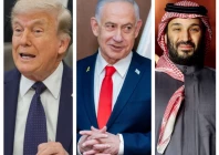 a collage showing us president donald trump israeli prime minister benjamin netanyahu and saudi crown prince mohammed bin salman a collage showing us president donald trump israeli prime minister benjamin netanyahu and saudi crown prince mohammed bin salman