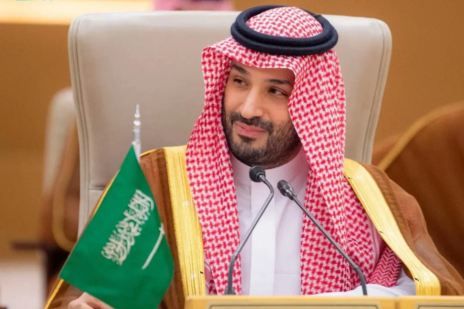 saudi crown prince muhammad bin salman gestures during the opening session of the gcc usa summit in riyadh saudi arabia may 14 2025 photo spa saudi crown prince muhammad bin salman gestures during the opening session of the gcc usa summit in riyadh saudi arabia may 14 2025 photo spa